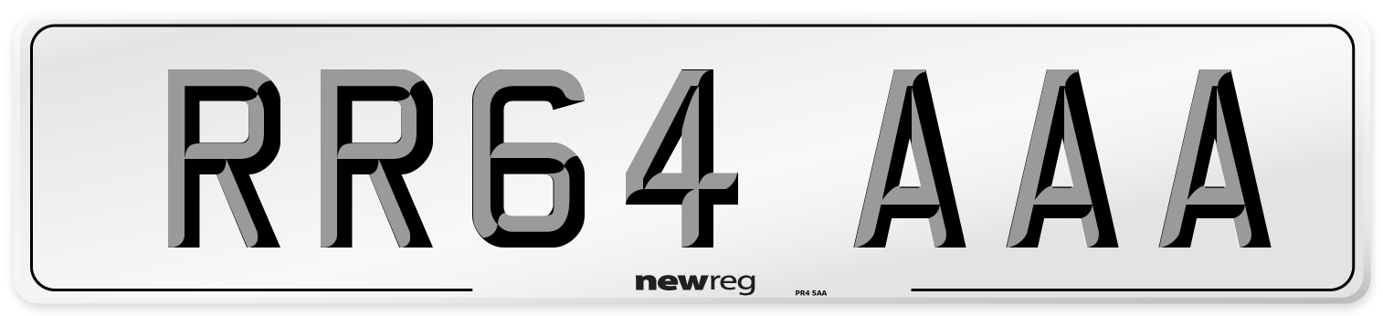 RR64 AAA Number Plate from New Reg